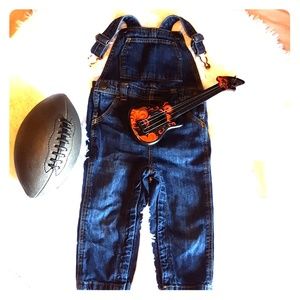 Old Navy denim overalls. Like new. 18-24 months